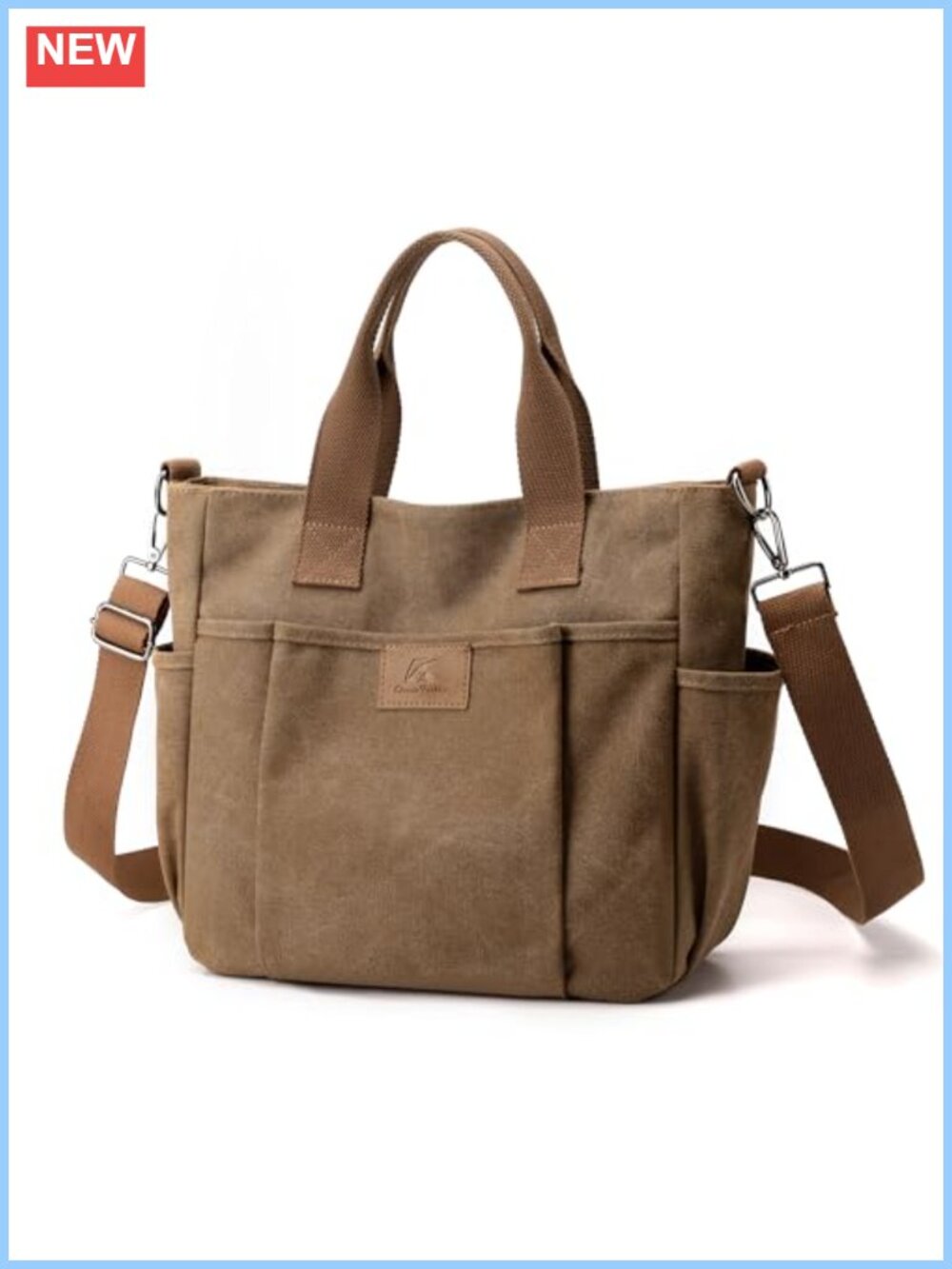 Canvas Crossbody Hobo Bag for Women Utility Top Handle Purse Large